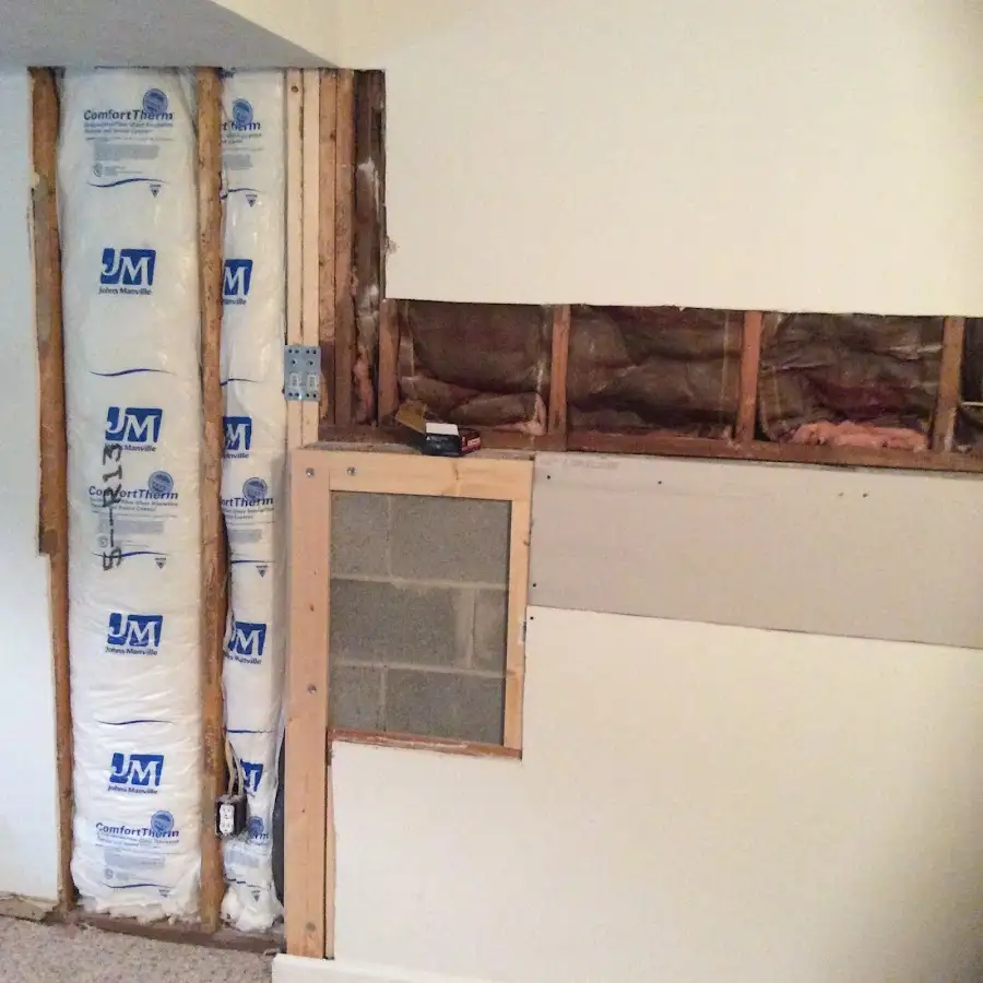 Wall insulation replacement during Contents Cleaning & Restoration in Basehor